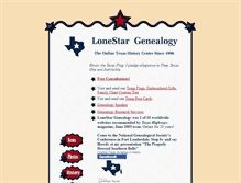 Tablet Screenshot of lonestargenealogy.com